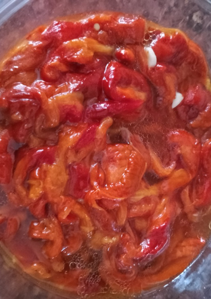 Una foto de Pimientos rojos asados
