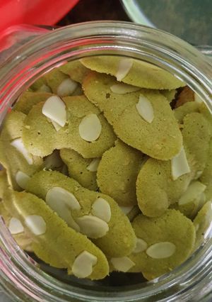 Foto resep Lidah kucing mamoncis(matcha almond cheese)