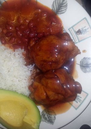 A picture of oven honey bbq chicken.