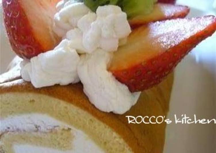 Decorated Fruit Roll Cake
