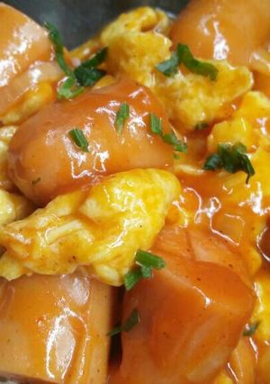 Foto resep BBQ Sausages & Scrambled Eggs