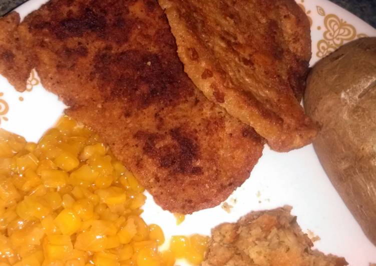 Simple breaded pork chops