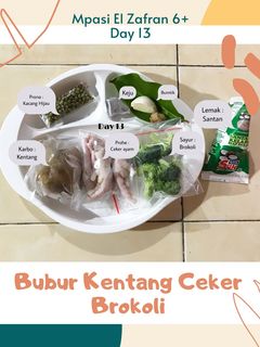 Foto resep Mpasi 6+ Day 13 : Bubur Kentang Ceker Brokoli