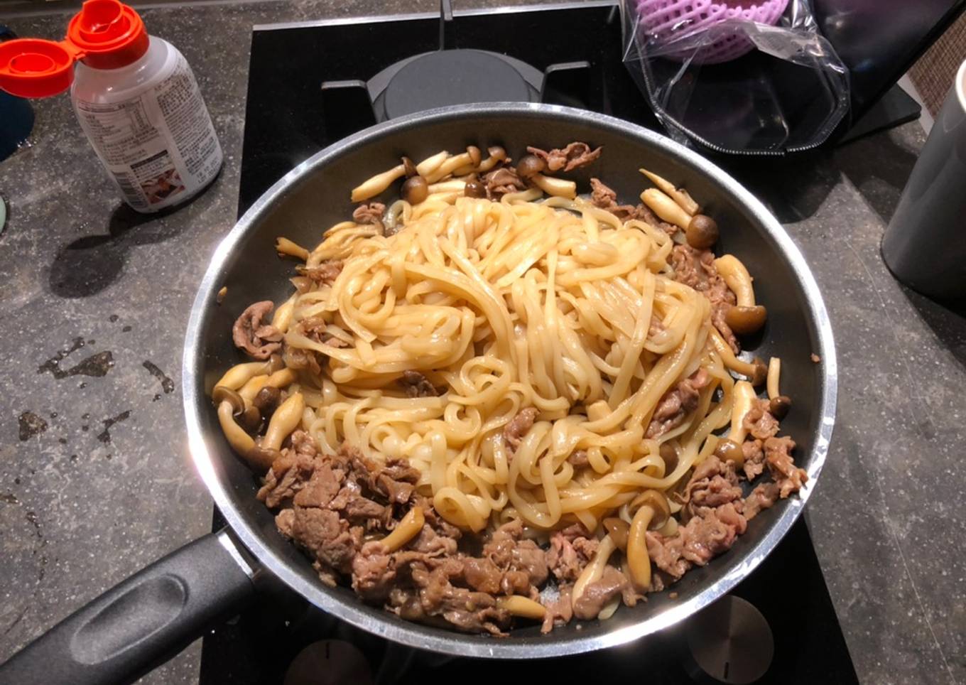 Japanese beef stir-fried udon