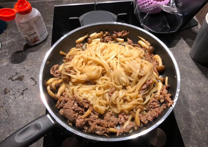 Japanese beef stir-fried udon