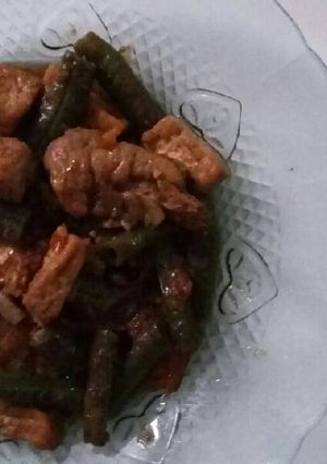 Foto resep Ayam tahu kacang panjang kecap pedas