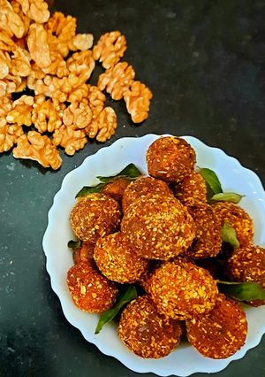 A picture of Paneer Popcorn with Walnut Masala Mix.