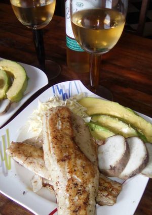 Una foto de Churrasco de Robalo a la salvia
