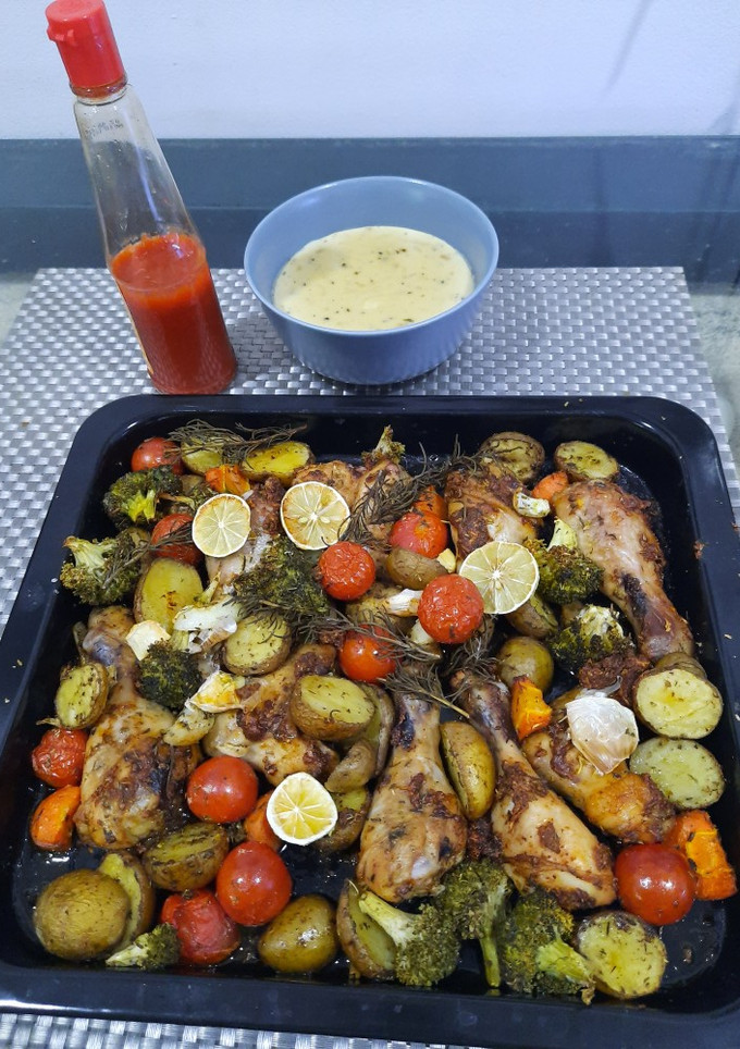 Foto resep Roasted Chicken with creamy sauce