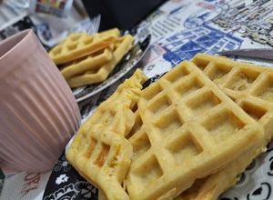 Una foto de Waffles de naranja que no te podes perder!!