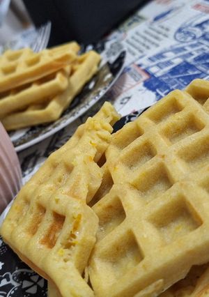 Una foto de Waffles de naranja que no te podes perder!!