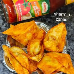 A picture of Chicken wontons.