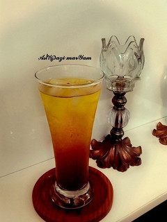 عکسی از دستور شربت خاکشیر زعفرانی با عرق کاسنی🍹