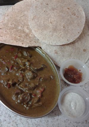 A picture of My Beef Curry with Lime., 💜.