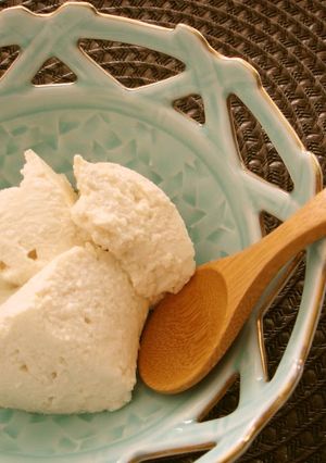 A picture of Homemade Tofu from Soy Milk.