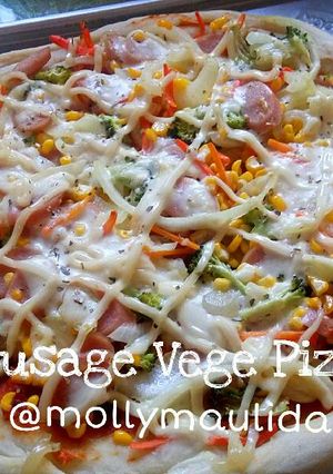 Foto resep Sausage Vege Pizza
