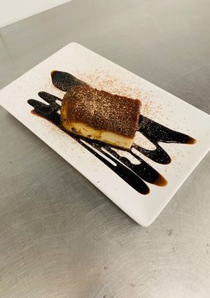 Una foto de Pudín de chocolate blanco