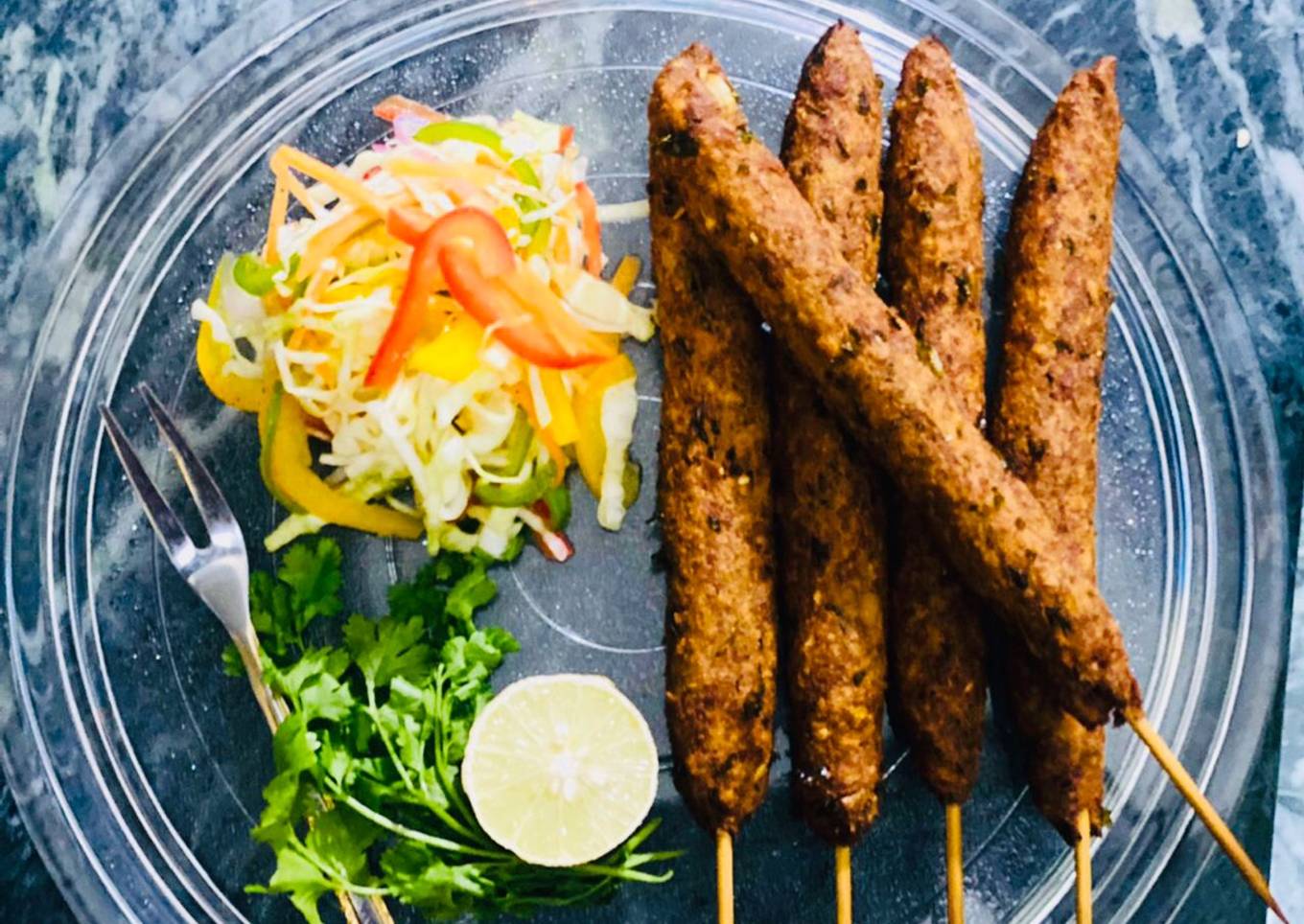 Soya seekh kebabs