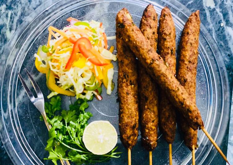 Soya seekh kebabs