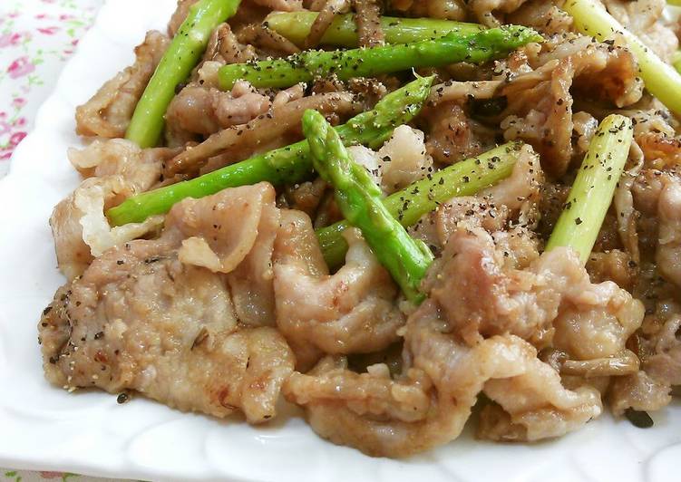 Simple Way to Make Favorite Pork and Asparagus with Butter Ponzu Sauce