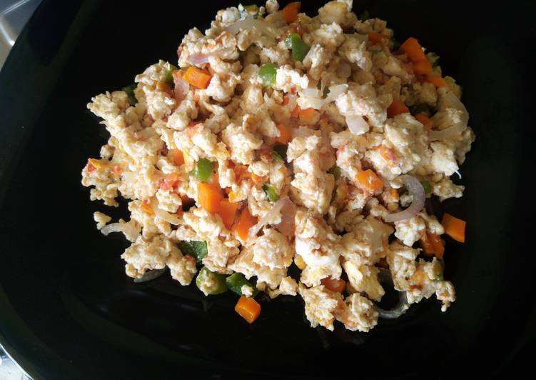 Recipe: Appetizing Scrambled vegetable fried eggs