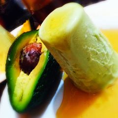 A picture of fat free Avocado kulfi.