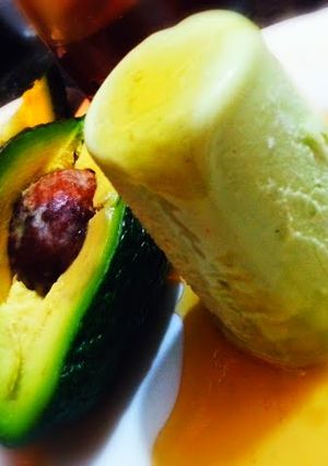 A picture of fat free Avocado kulfi.