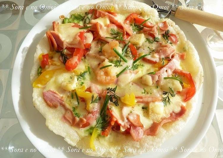 Recipe of Favorite Mochi Pizza Made in a Frying Pan