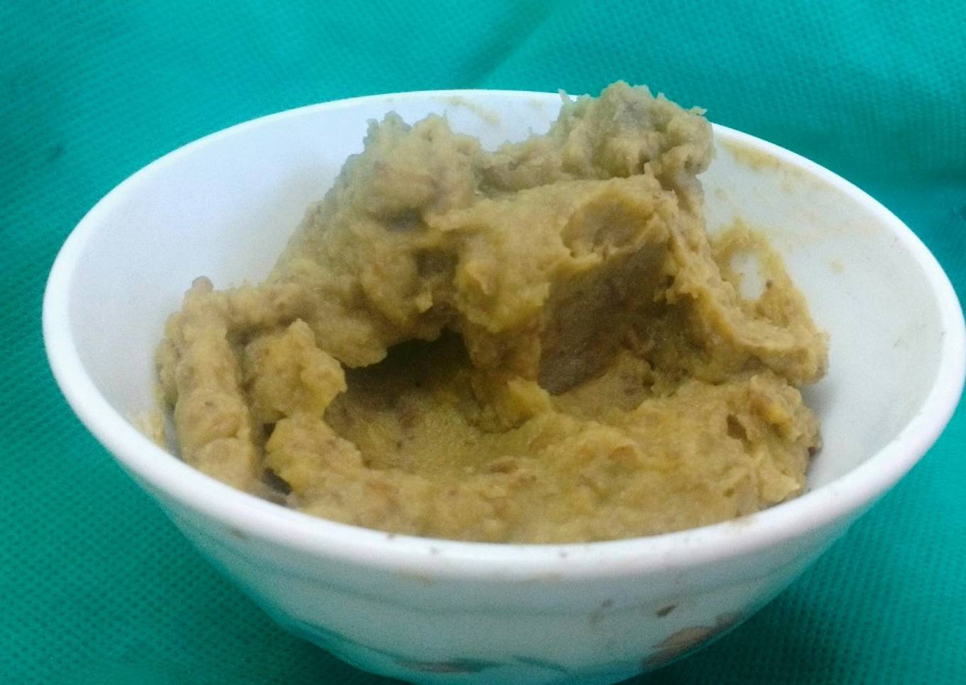 Puré de batata y lenteja, imitación castaña, de Choly Berreteaga