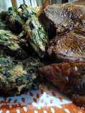 Tortuguita con bocaditos de acelga harina integral y avena integ
