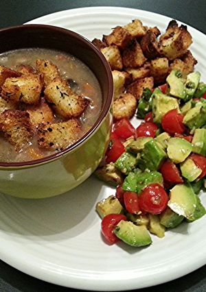 A picture of Homemade Seasoned Croutons for Soup & Salad.