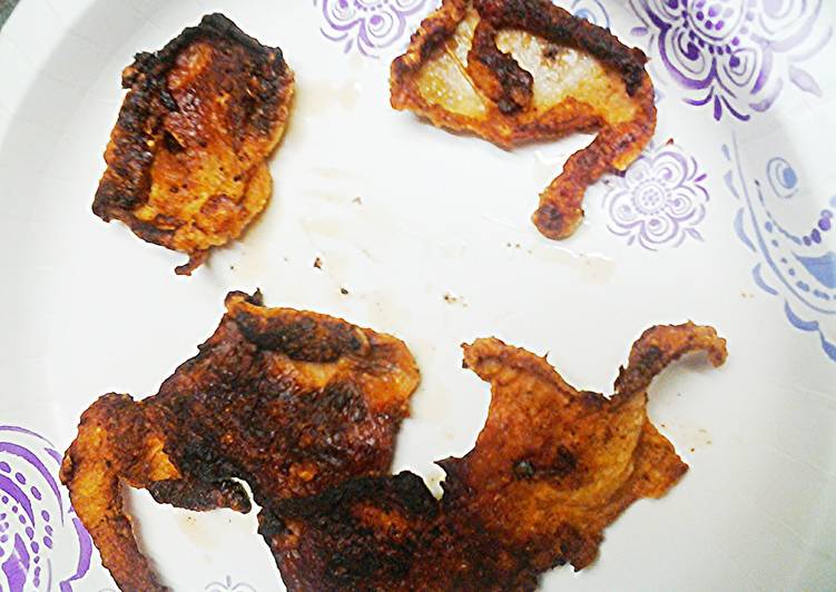 Steps to Make Favorite Fried chicken skins