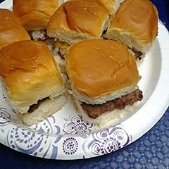 A picture of Like white castle sliders.