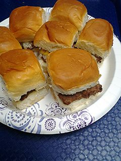 A picture of Like white castle sliders.