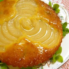 A picture of Peach Almond Tart-Style Cake.