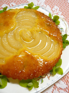 A picture of Peach Almond Tart-Style Cake.