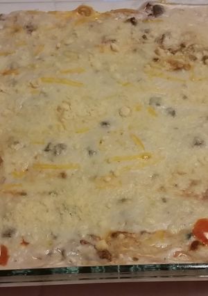 A picture of Baked Spaghetti.