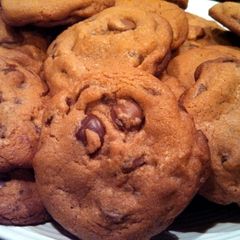 A picture of Stuffed Triple Chocolate Chip Cookies.