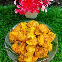 A picture of Taro (Masala Arbi).