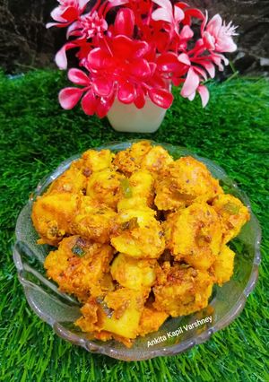 A picture of Taro (Masala Arbi).