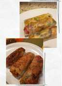 Rollitos (obleas de arroz) de pechuga en escabeche con salsa romescu Receta  de Atascaburras - recetas de cocina- Cookpad