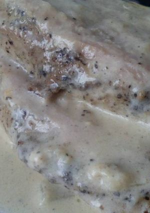 Una foto de Solomillo con salsa a la pimienta