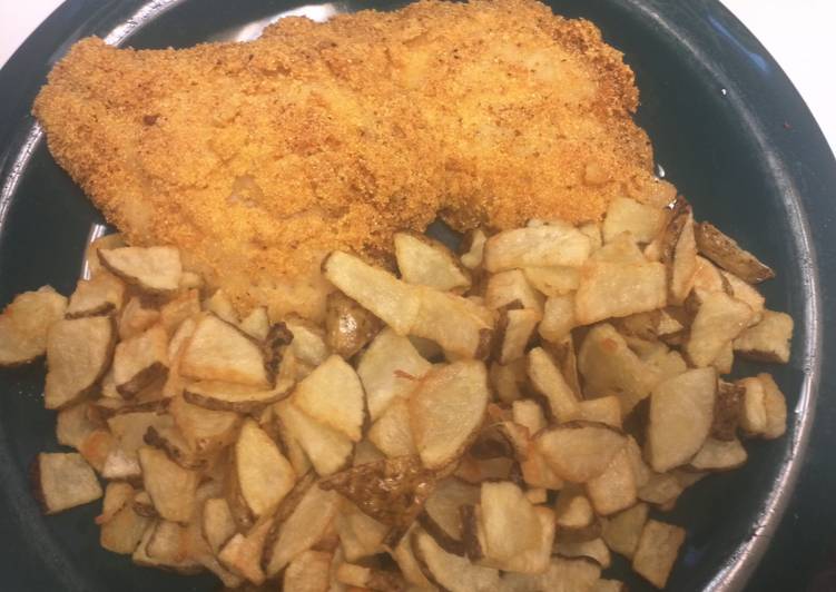 Recipe of Super Quick Homemade Catfish&amp;Onions&amp; potatoes