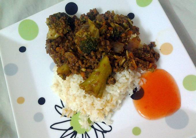 Recipe of Speedy Ground Beef and Broccoli