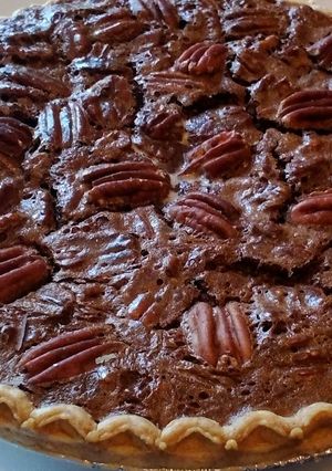 A picture of Deep Dish Chocolate Pecan Pie.