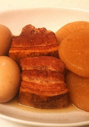 A picture of Easy Slow Cooker Pork Belly and Daikon.