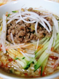 A picture of Cold Hiyamugi Dan Dan Noodles.