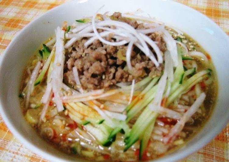 Recipe of Speedy Cold Hiyamugi Dan Dan Noodles