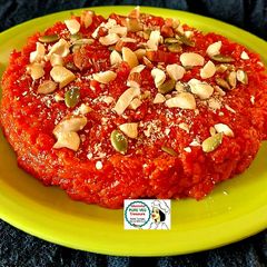 A picture of Dryfruits Gajar Halwa In Condensed Milk.