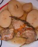 Conejo en salsa de cerveza (Olla de cocción lenta, slow cooker,